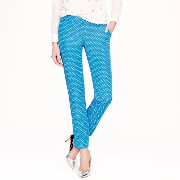 J.Crew Blue Swiss Dot Cafe Capri Pants s. 2 - Picture 5 of 5